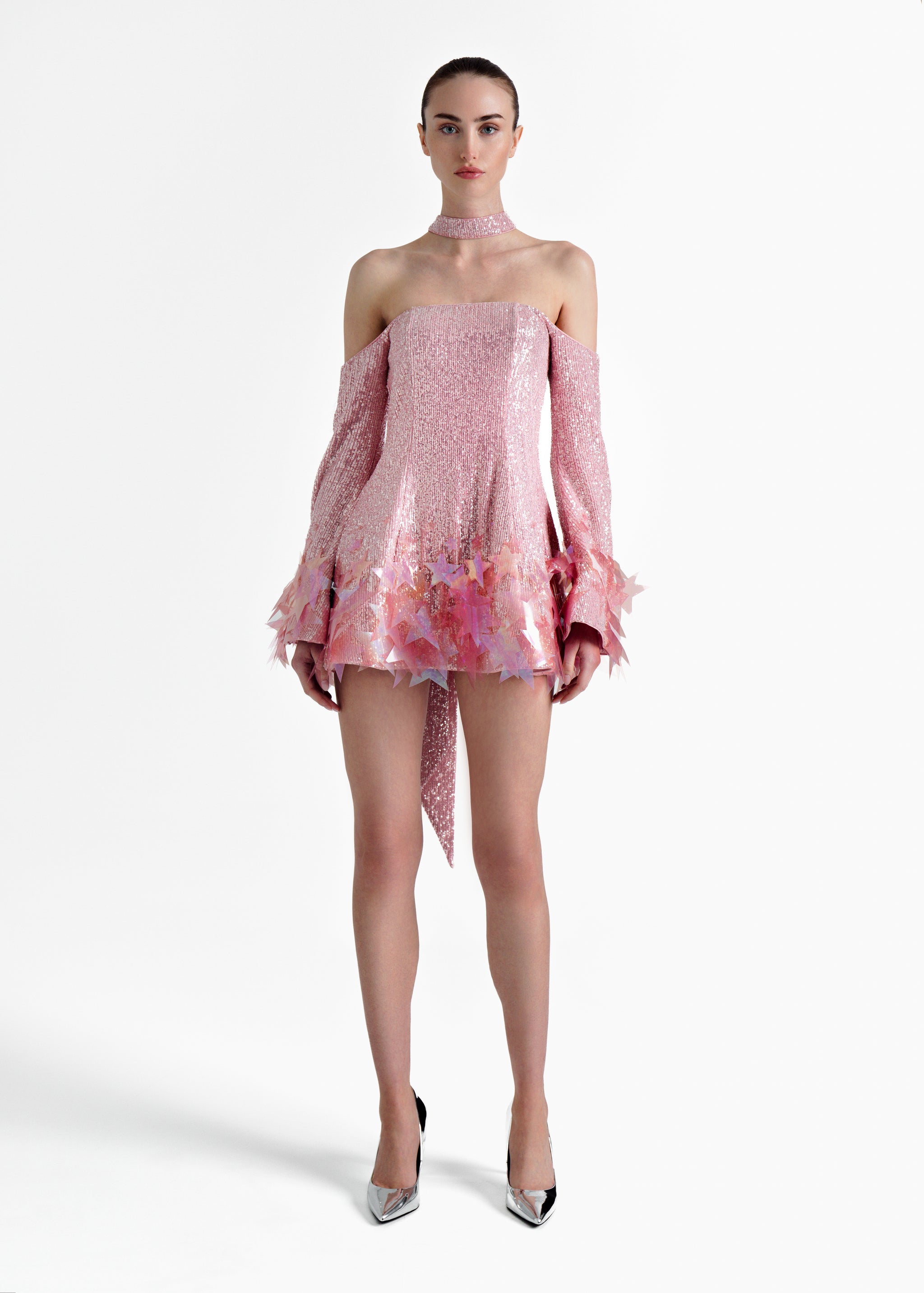 christian cowan silver growing star shift dress Exclusive