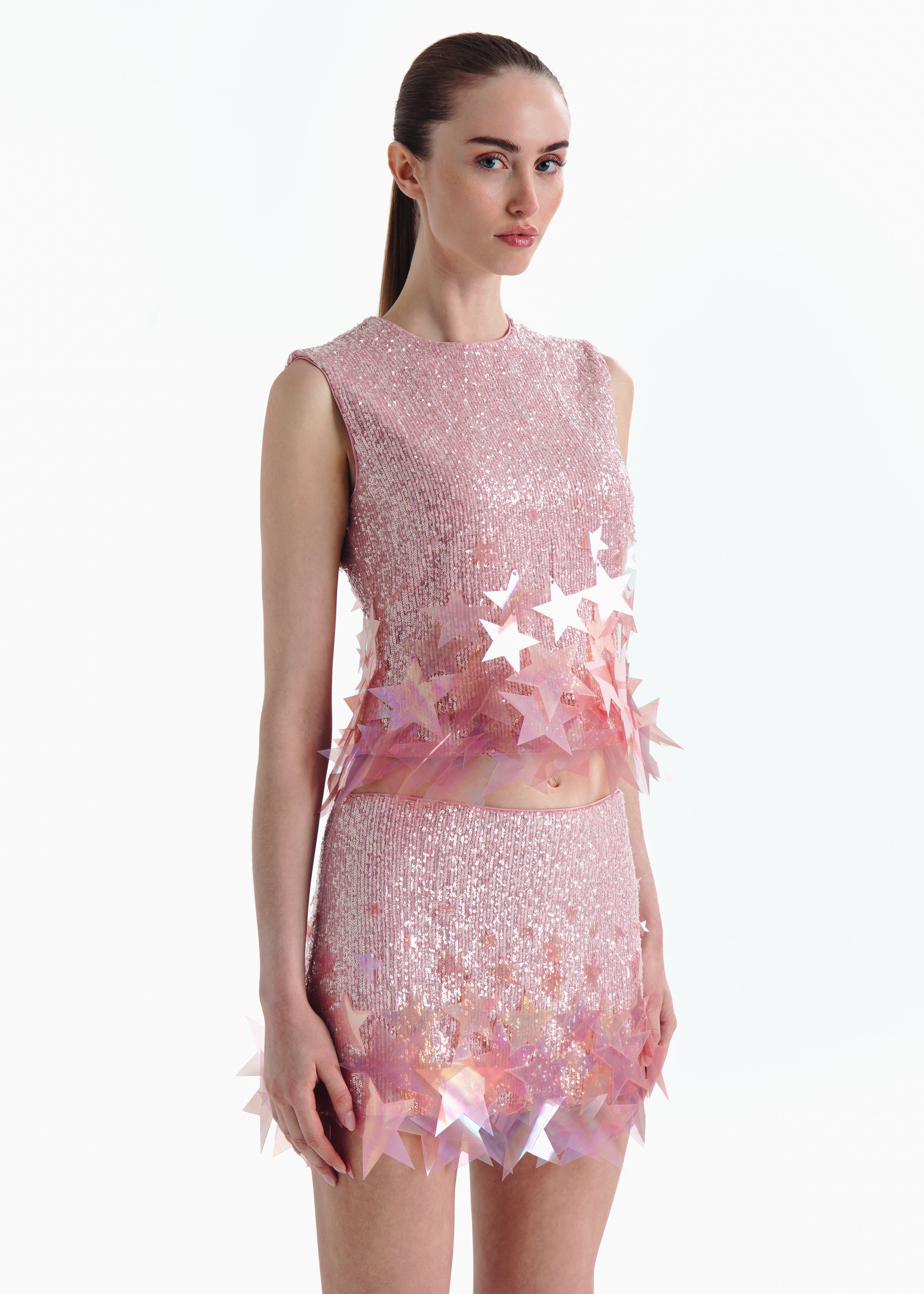 Pink Growing Star Mini Skirt