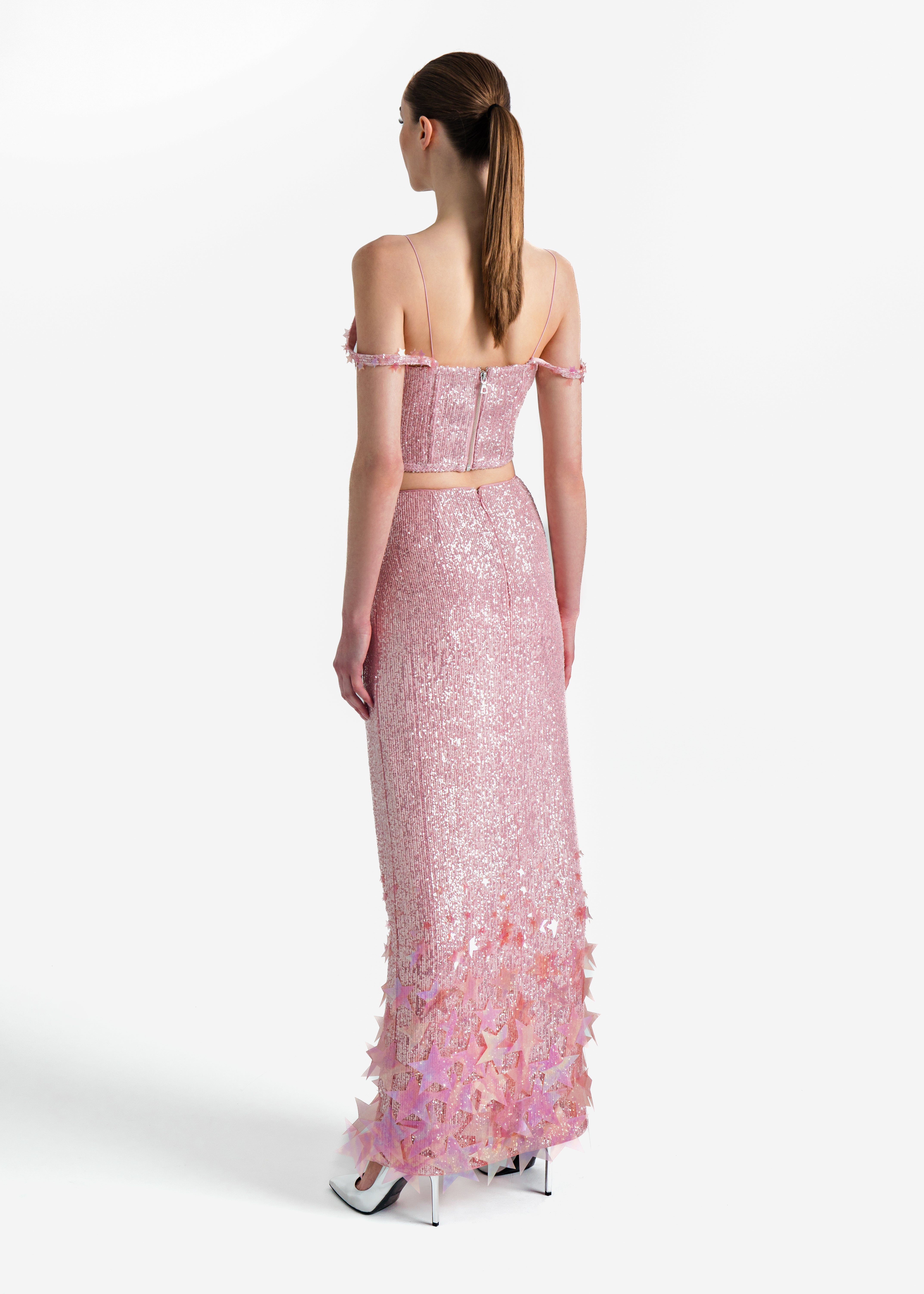 Pink Growing Star Maxi Skirt