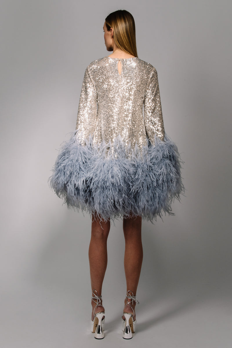 Feather Trim Shift Dress – CHRISTIAN COWAN