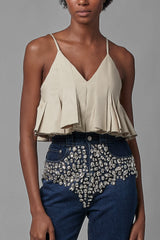 Pleated Cami Top